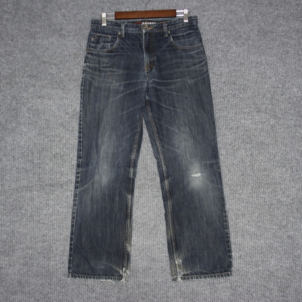 Tony Hawk Jeans Boys 18 Regular Dark Wash Straight‎ Leg Distressed Denim